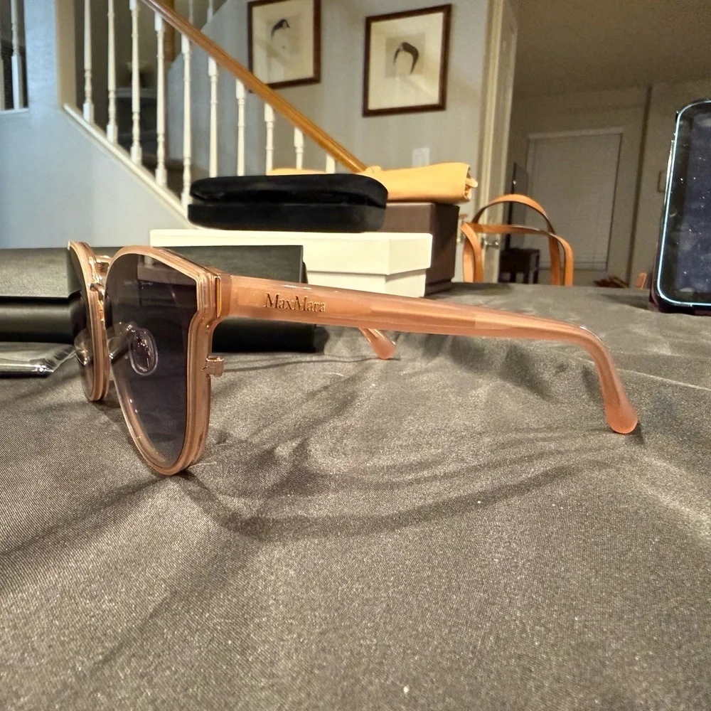 MaxMara Women's Mm Ilde lii Cat Eye Sunglasses Gold Copper